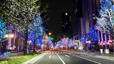 御堂筋～深夜のイルミネーション☆